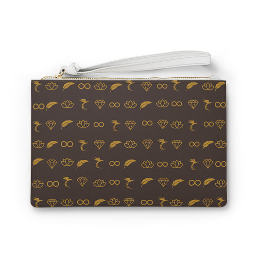 Elegant Bohemian Clutch Bag with Symbolic Patterns